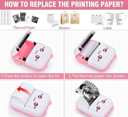 Portable Mini Pocket Printer BT Thermal Printer