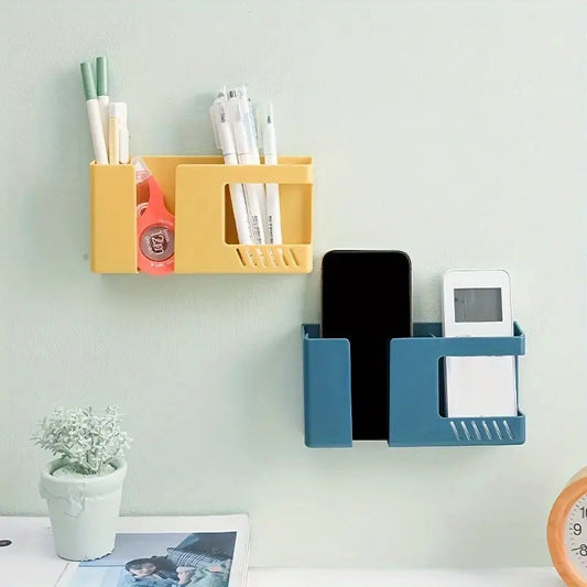 Punch Free Wall-Mounted Dual Compartment Organizer Holder