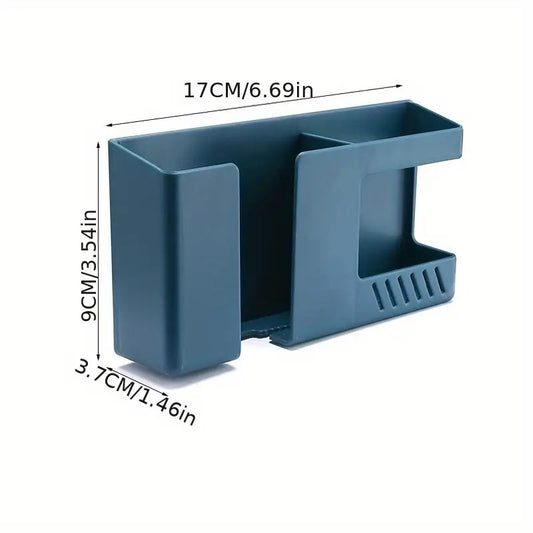 Punch Free Wall-Mounted Dual Compartment Organizer Holder