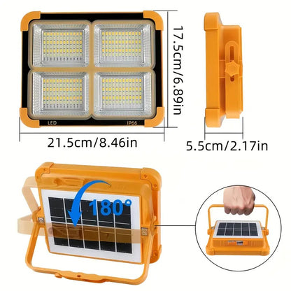 100 W Solar Rechargeable and Waterproof LED Floor Light