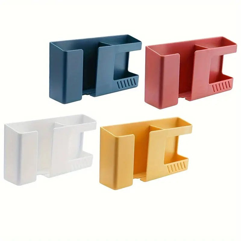 Punch Free Wall-Mounted Dual Compartment Organizer Holder
